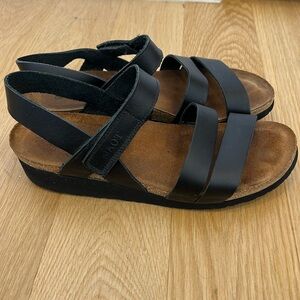 NAOT Black Womens cork Sandals